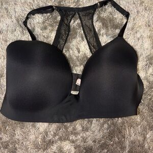 Victoria's Secret Black Lace-Back Moulded Bra